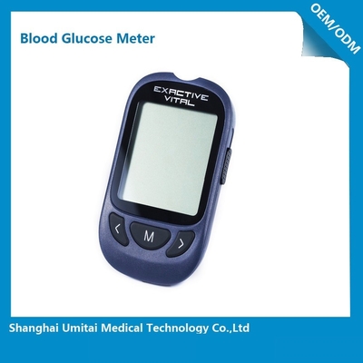 Dispositif de surveillance de glucose sanguin avec les bandes d'essai argentées de glucose 85 x 52 x 15mm